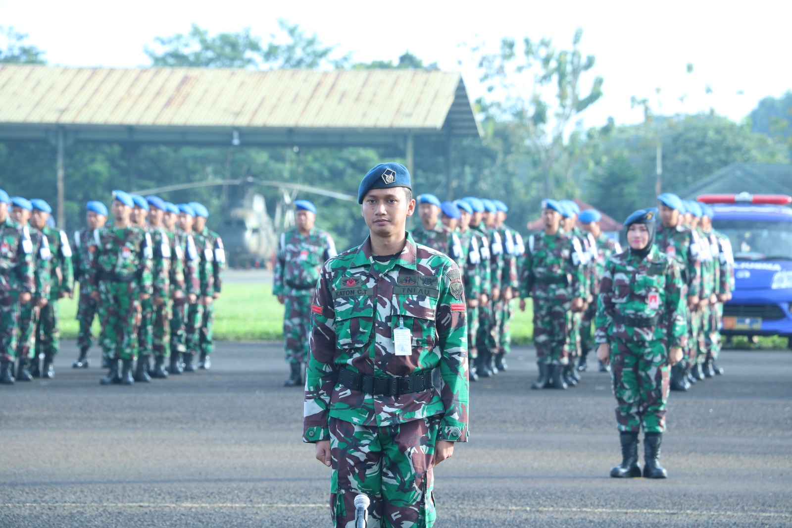 Upacara Mingguan Di Lanud Atang Senjaja Koopsud I