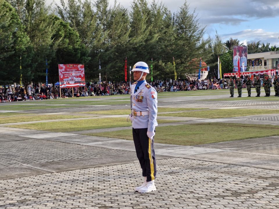 Bupati Natuna Apresiasi TNI AU sebagai Pengawal Kehormatan Paskibraka Pada HUT ke-79 Kemerdekaan RI 